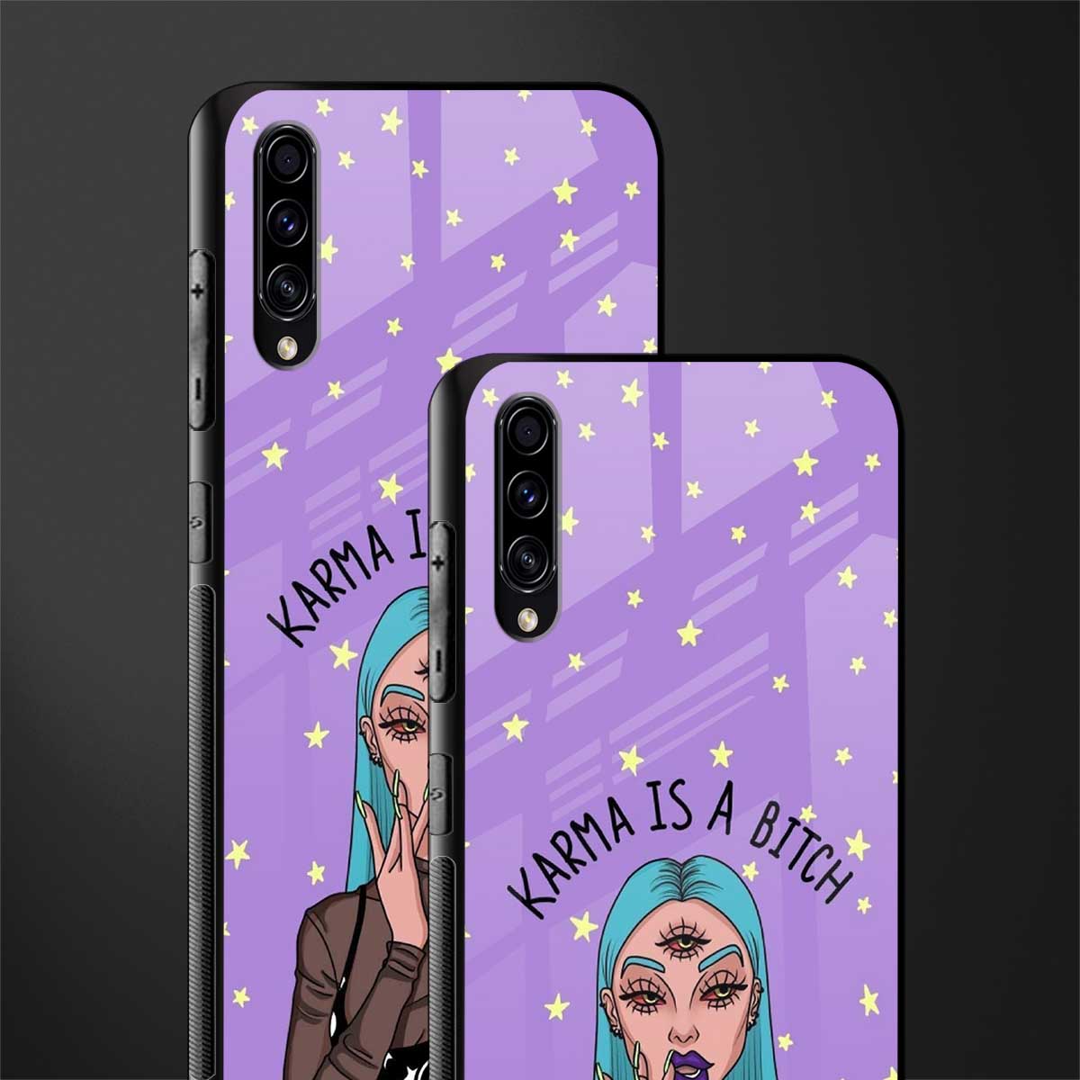 karma is a bitch glass case for samsung galaxy a70 image-2