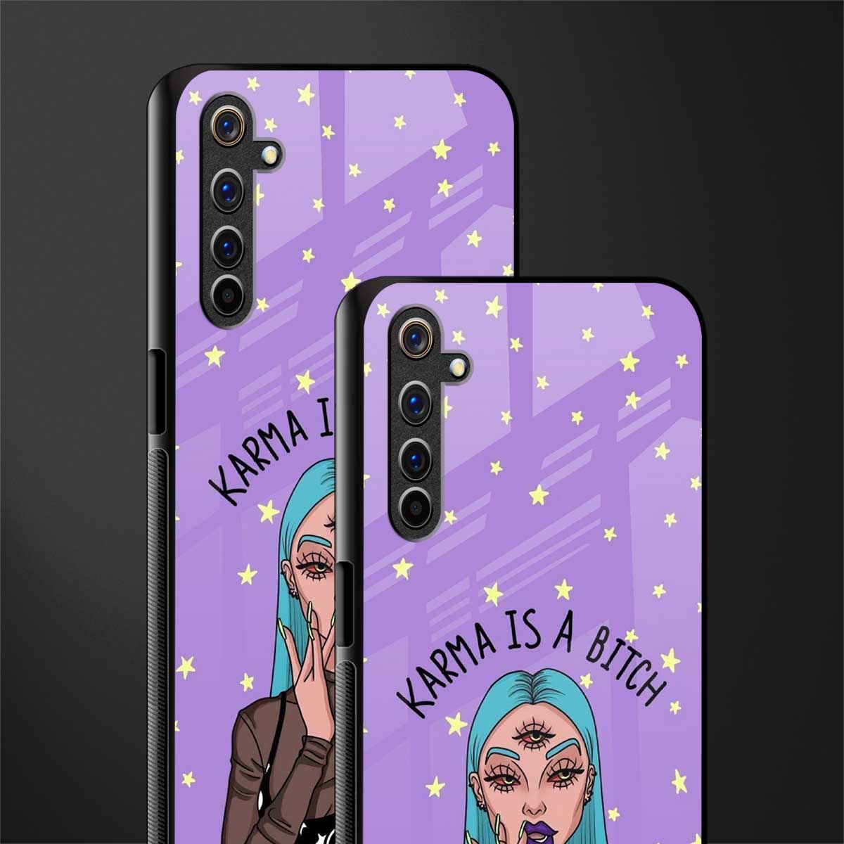 karma is a bitch glass case for realme 6i image-2