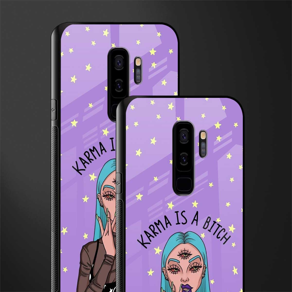 karma is a bitch glass case for samsung galaxy s9 plus image-2