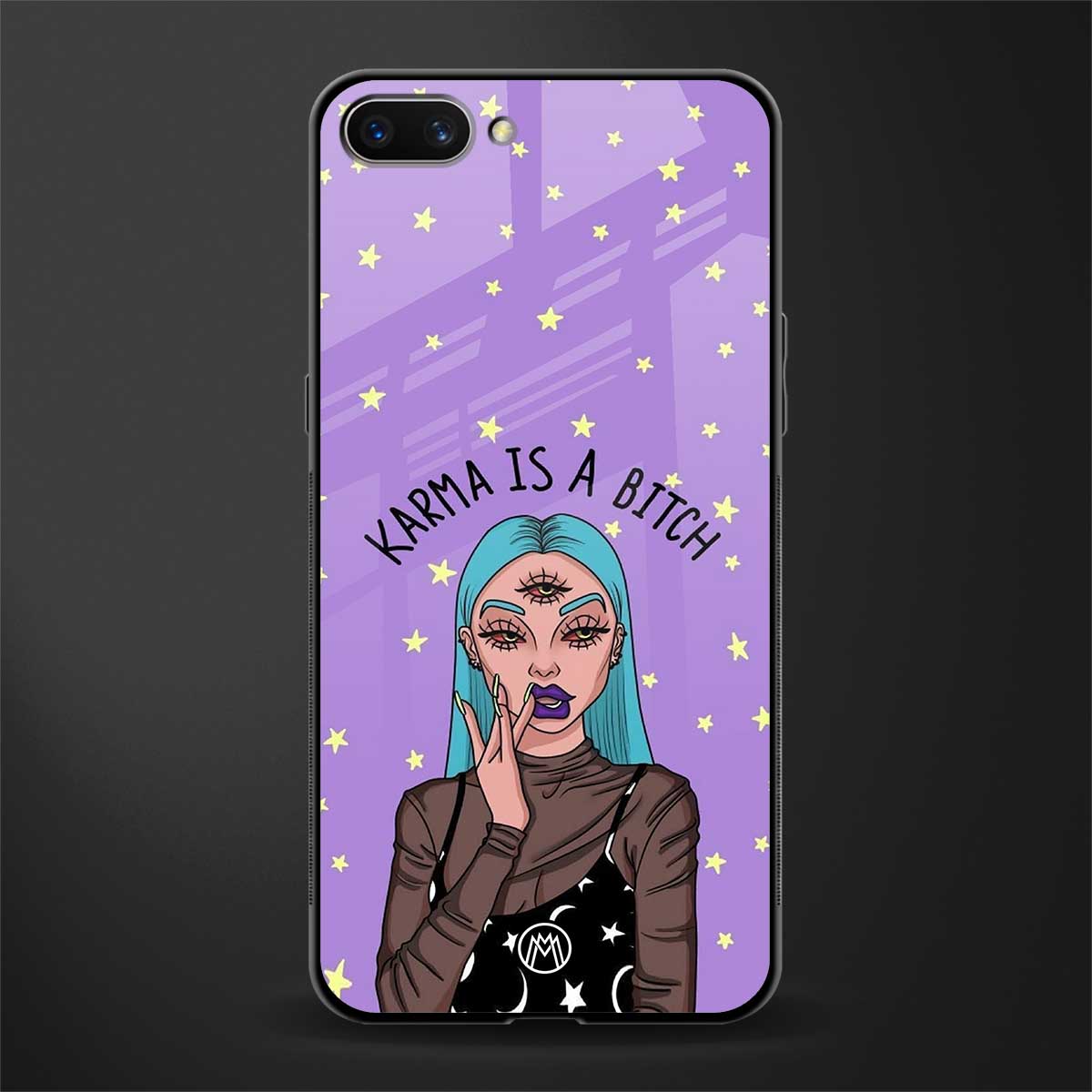 karma is a bitch glass case for realme c1 image