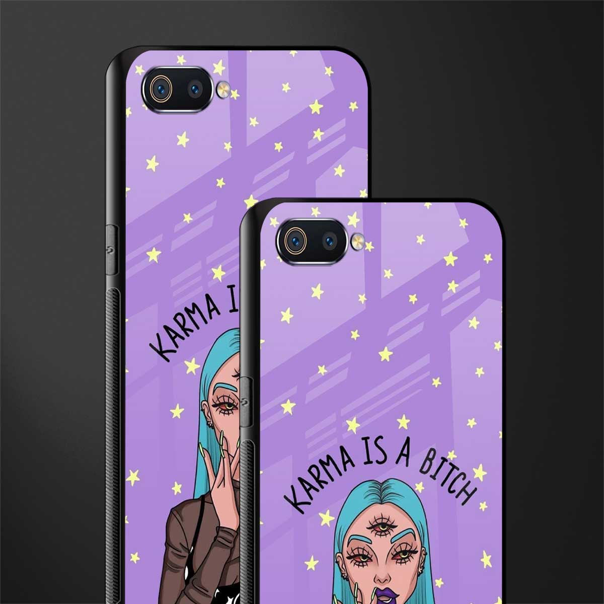 karma is a bitch glass case for oppo a1k image-2