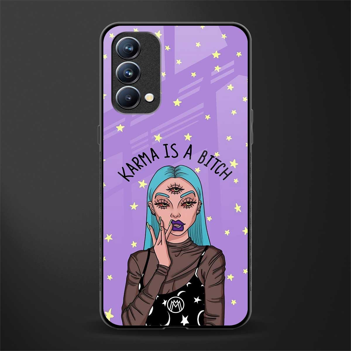 karma is a bitch glass case for oppo f19s image