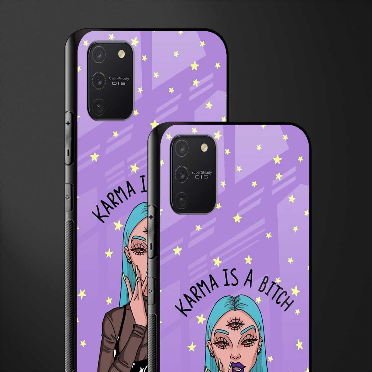 karma is a bitch glass case for samsung galaxy a91 image-2