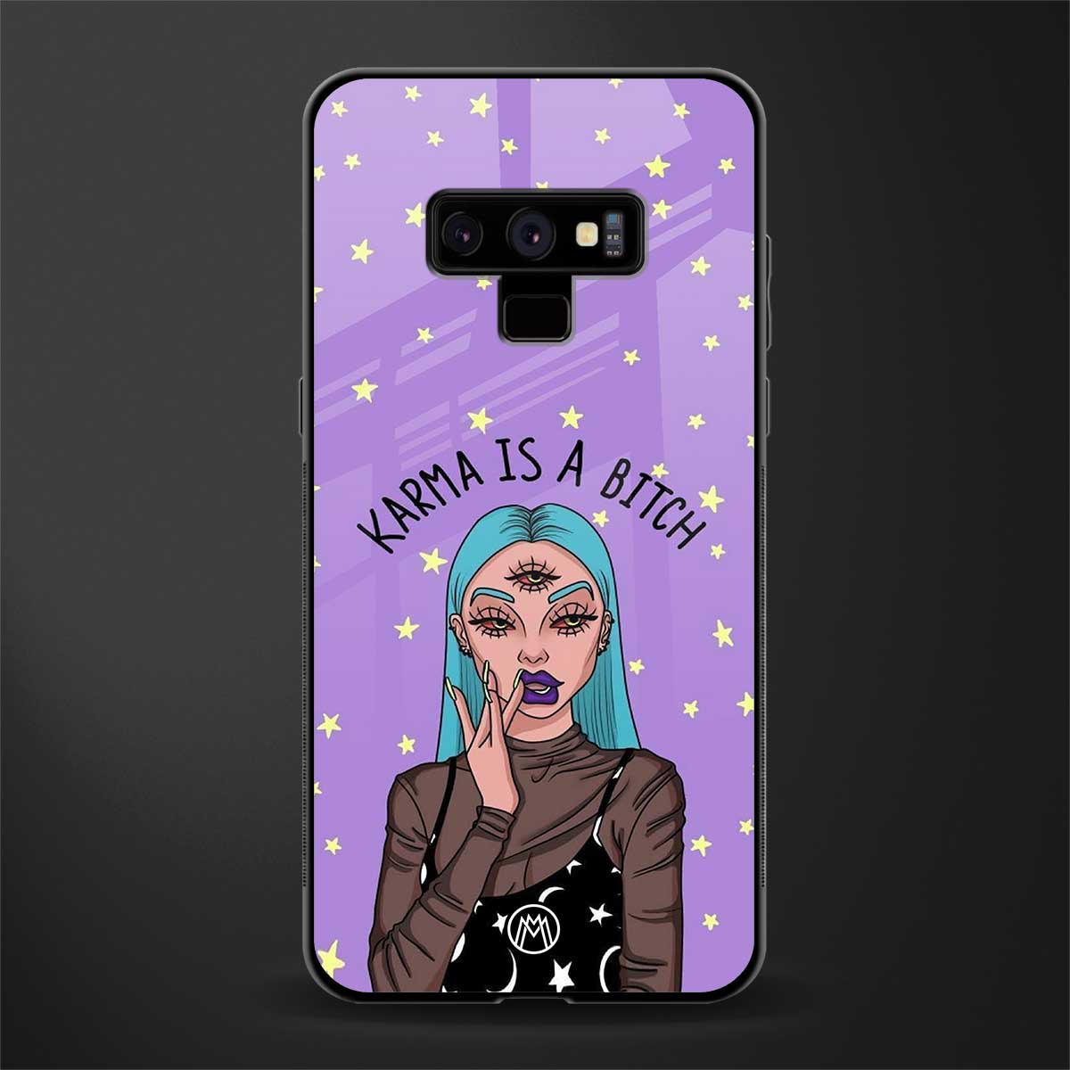 karma is a bitch glass case for samsung galaxy note 9 image