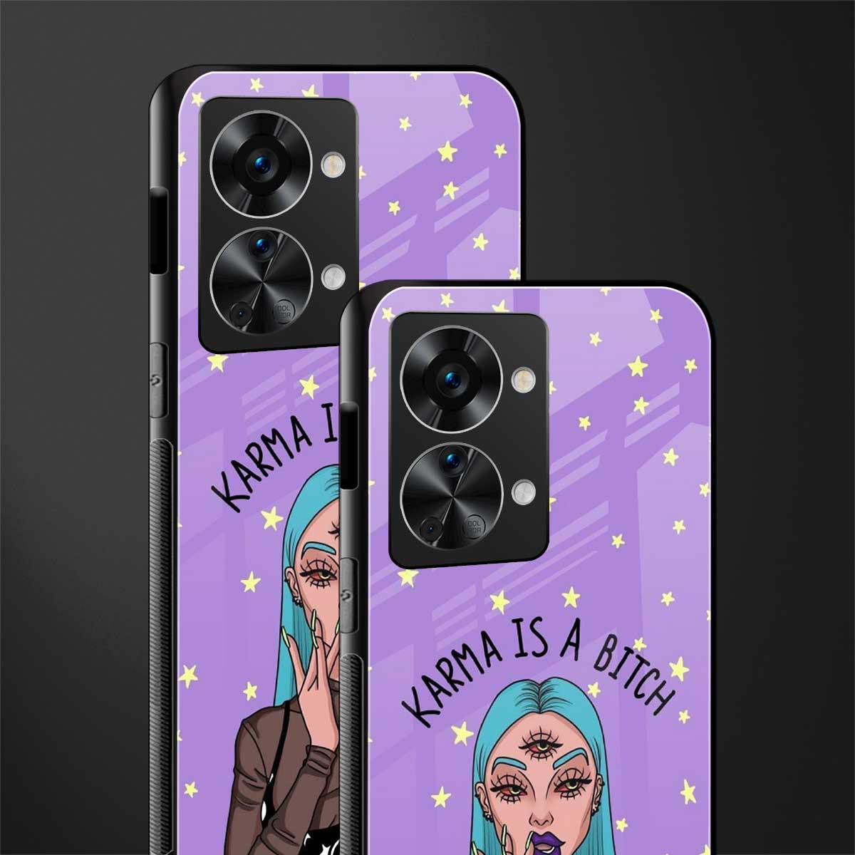 karma is a bitch glass case for phone case | glass case for oneplus nord 2t 5g
