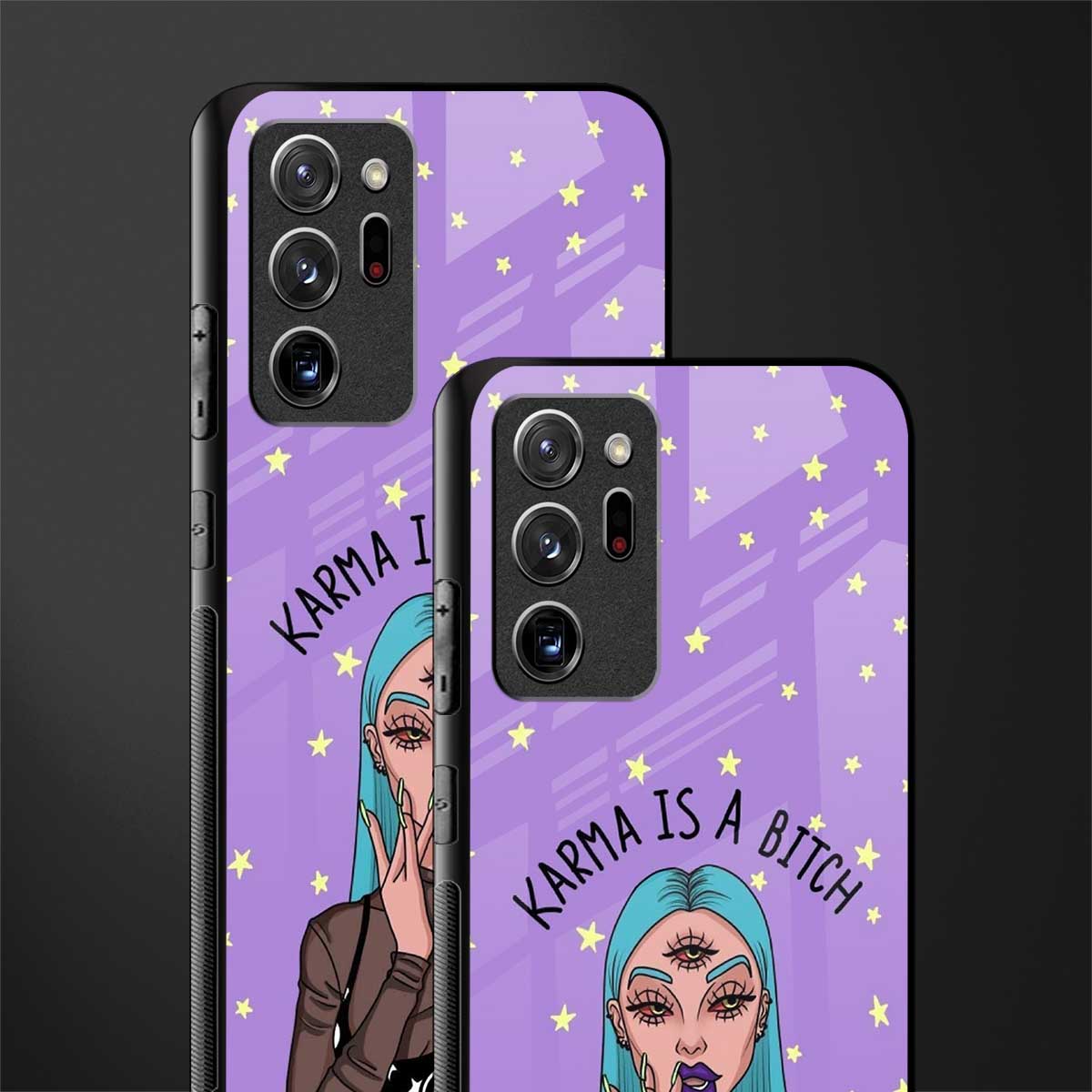 karma is a bitch glass case for samsung galaxy note 20 ultra 5g image-2