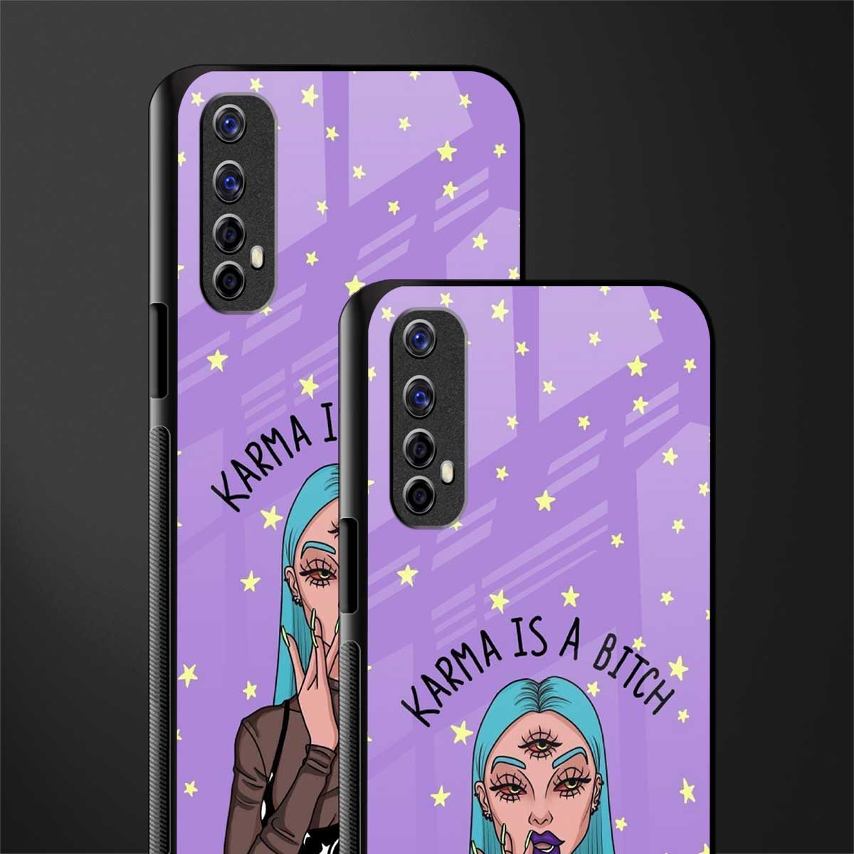 karma is a bitch glass case for realme narzo 20 pro image-2