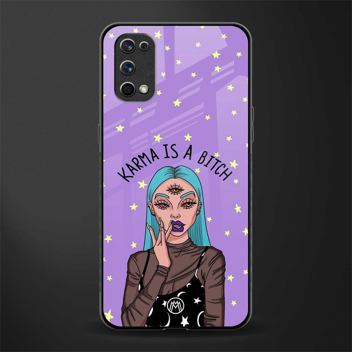 karma is a bitch glass case for realme 7 pro image