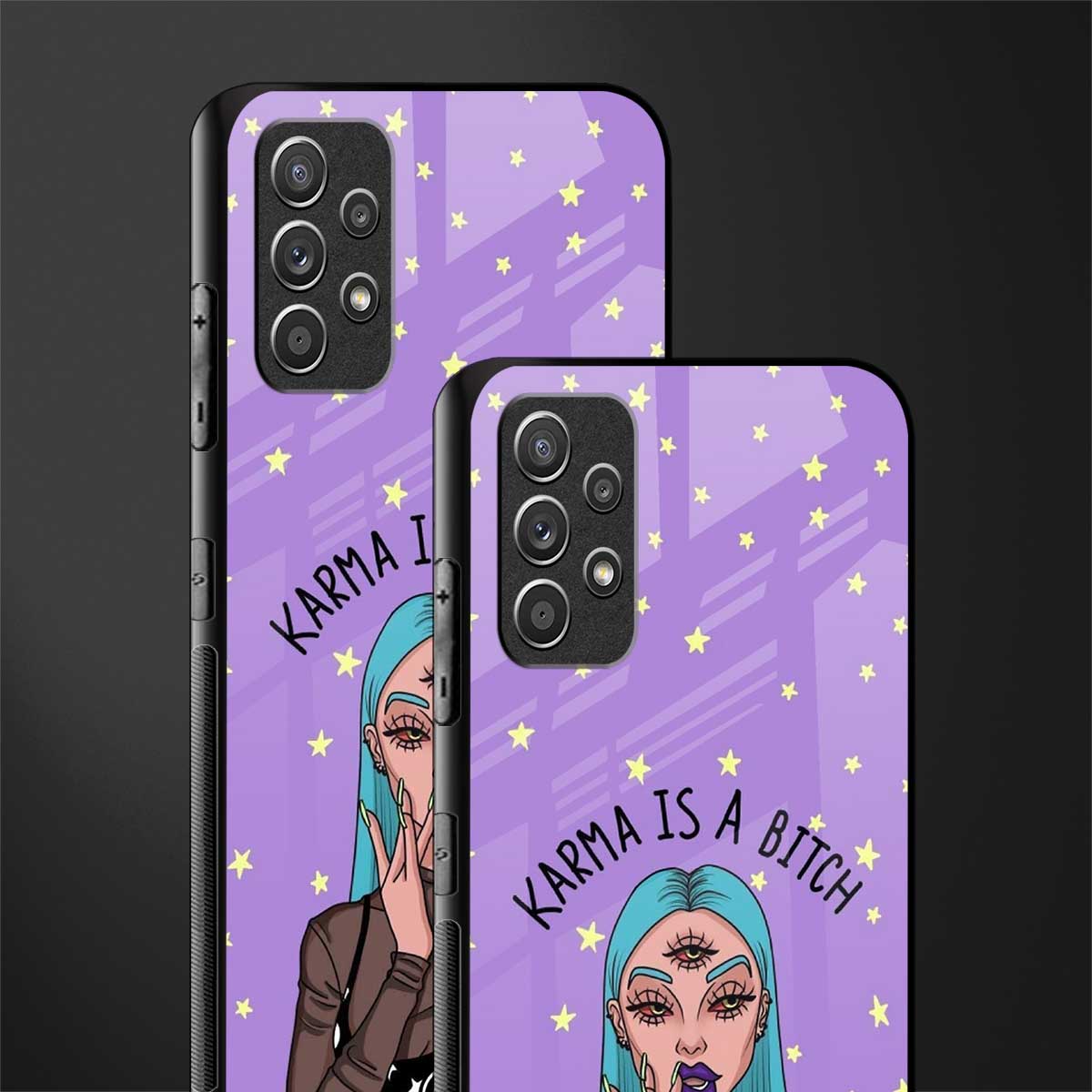 karma is a bitch glass case for samsung galaxy a32 4g image-2