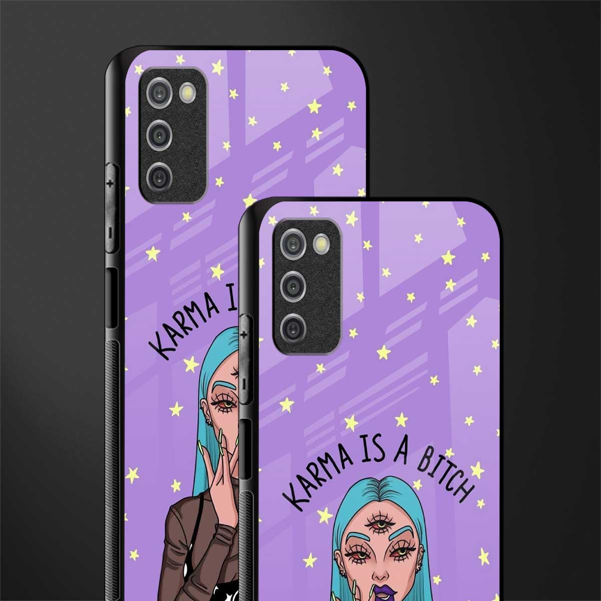 karma is a bitch glass case for samsung galaxy a03s image-2