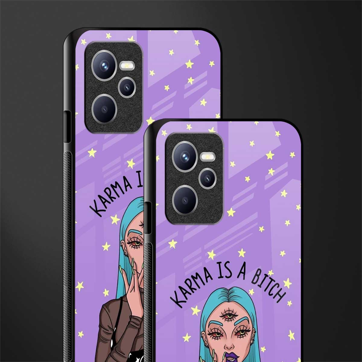 karma is a bitch glass case for realme c35 image-2
