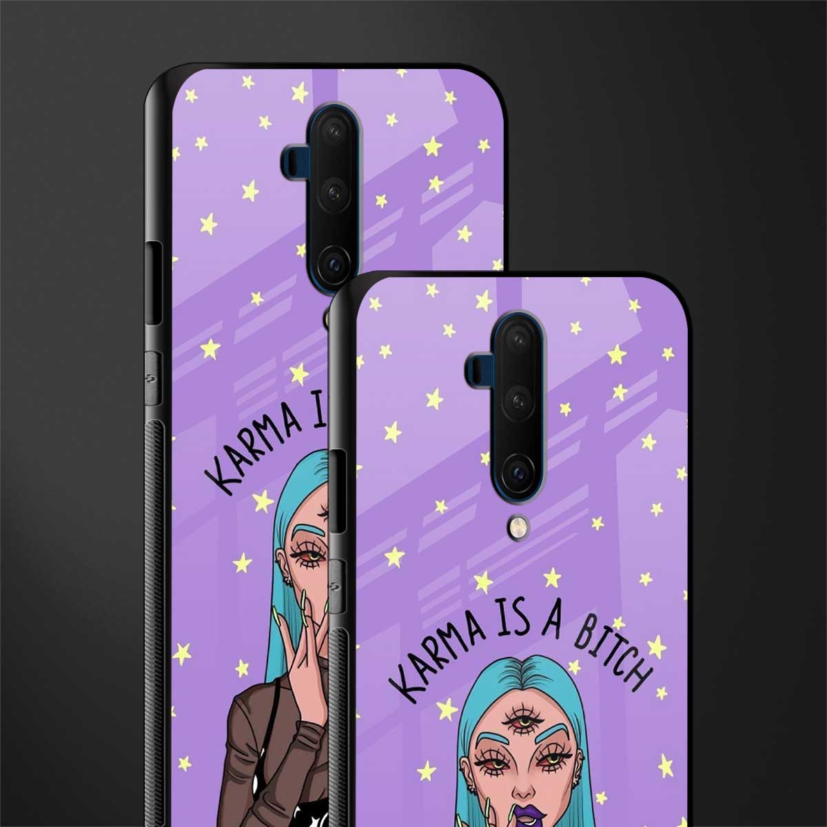 karma is a bitch glass case for oneplus 7t pro image-2