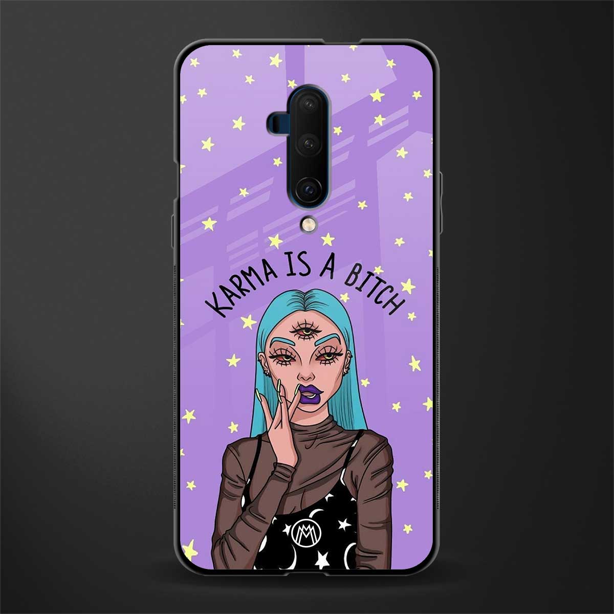 karma is a bitch glass case for oneplus 7t pro image