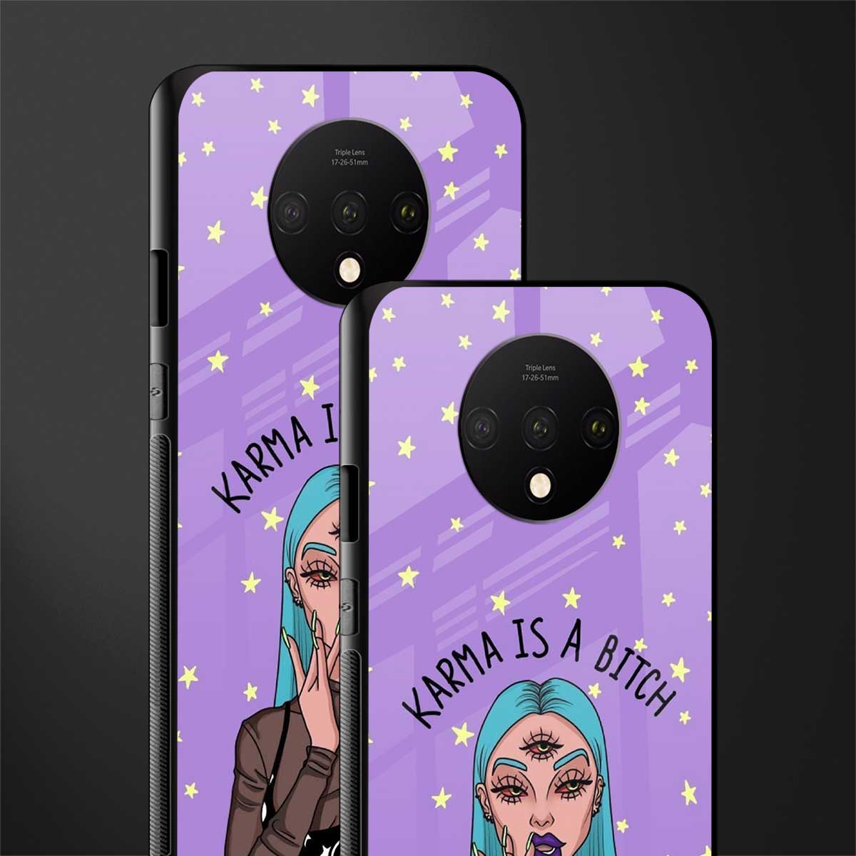 karma is a bitch glass case for oneplus 7t image-2