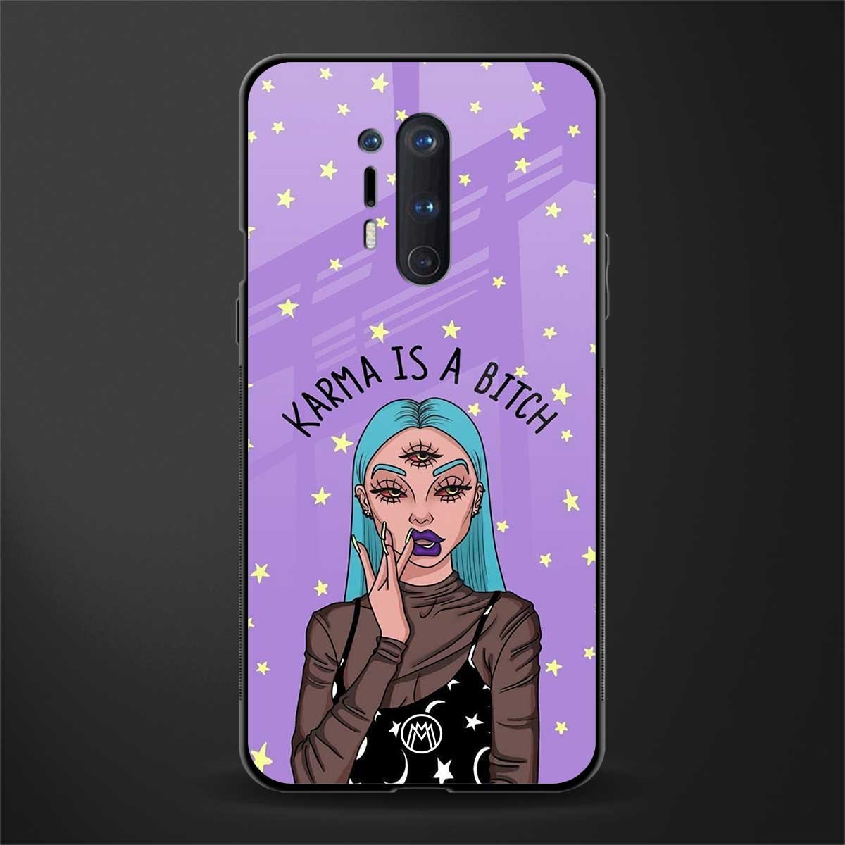 karma is a bitch glass case for oneplus 8 pro image