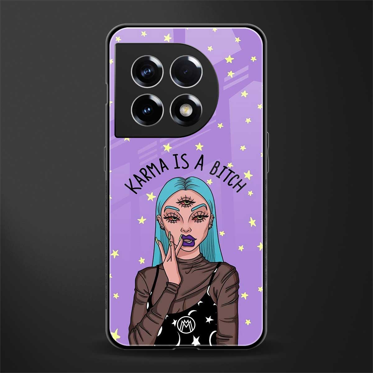 karma is a bitch back phone cover | glass case for oneplus 11