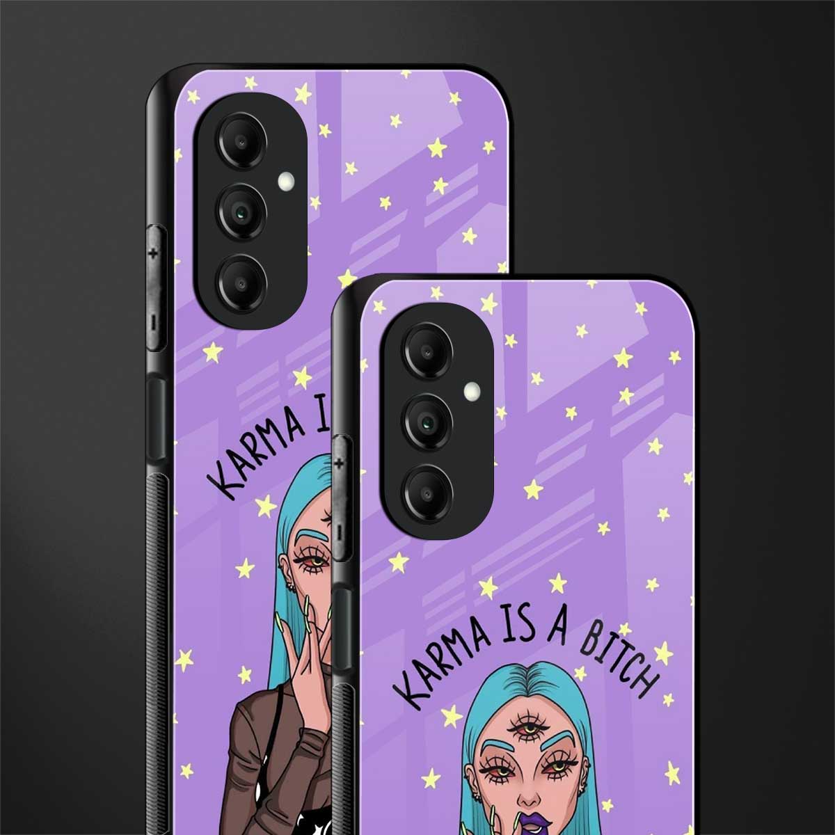 karma is a bitch back phone cover | glass case for samsung galaxy a14 5g