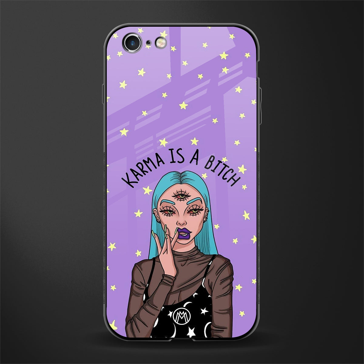 karma is a bitch glass case for iphone 6 image