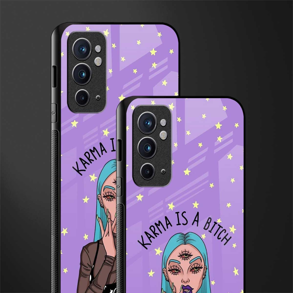 karma is a bitch glass case for oneplus 9rt image-2