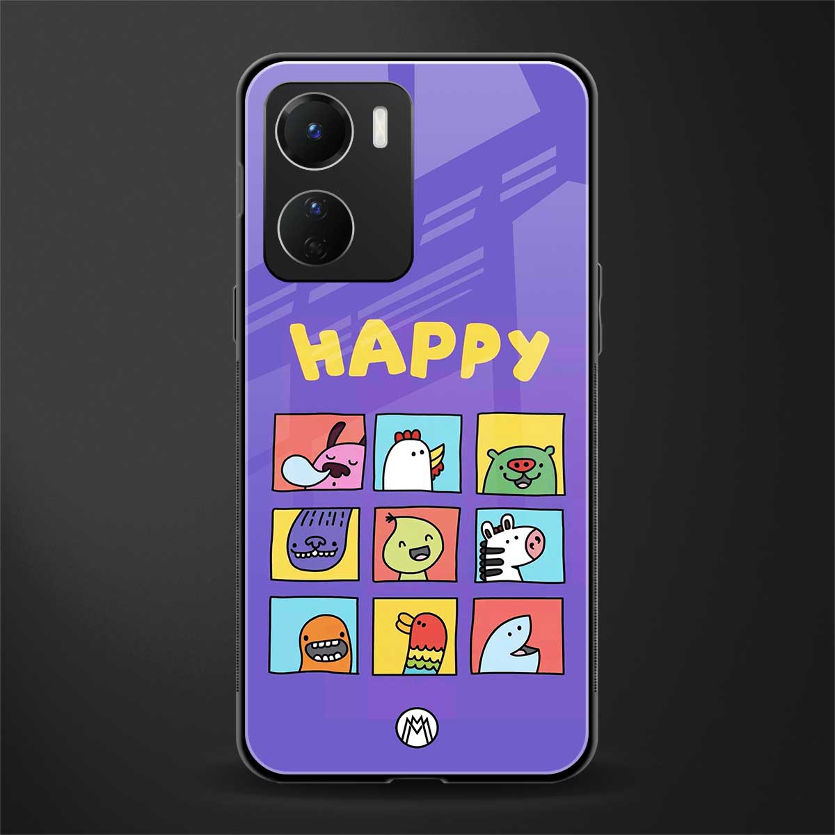kawaii edition back phone cover | glass case for vivo y16