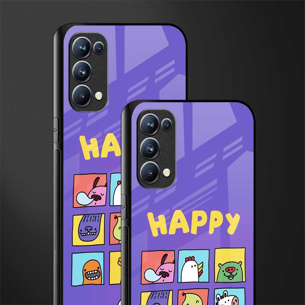 kawaii edition back phone cover | glass case for oppo reno 5