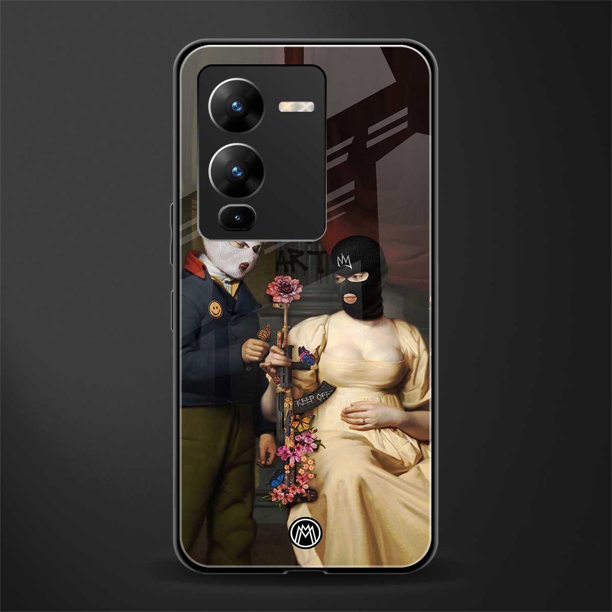 keep off back phone cover | glass case for vivo v25 pro 5g
