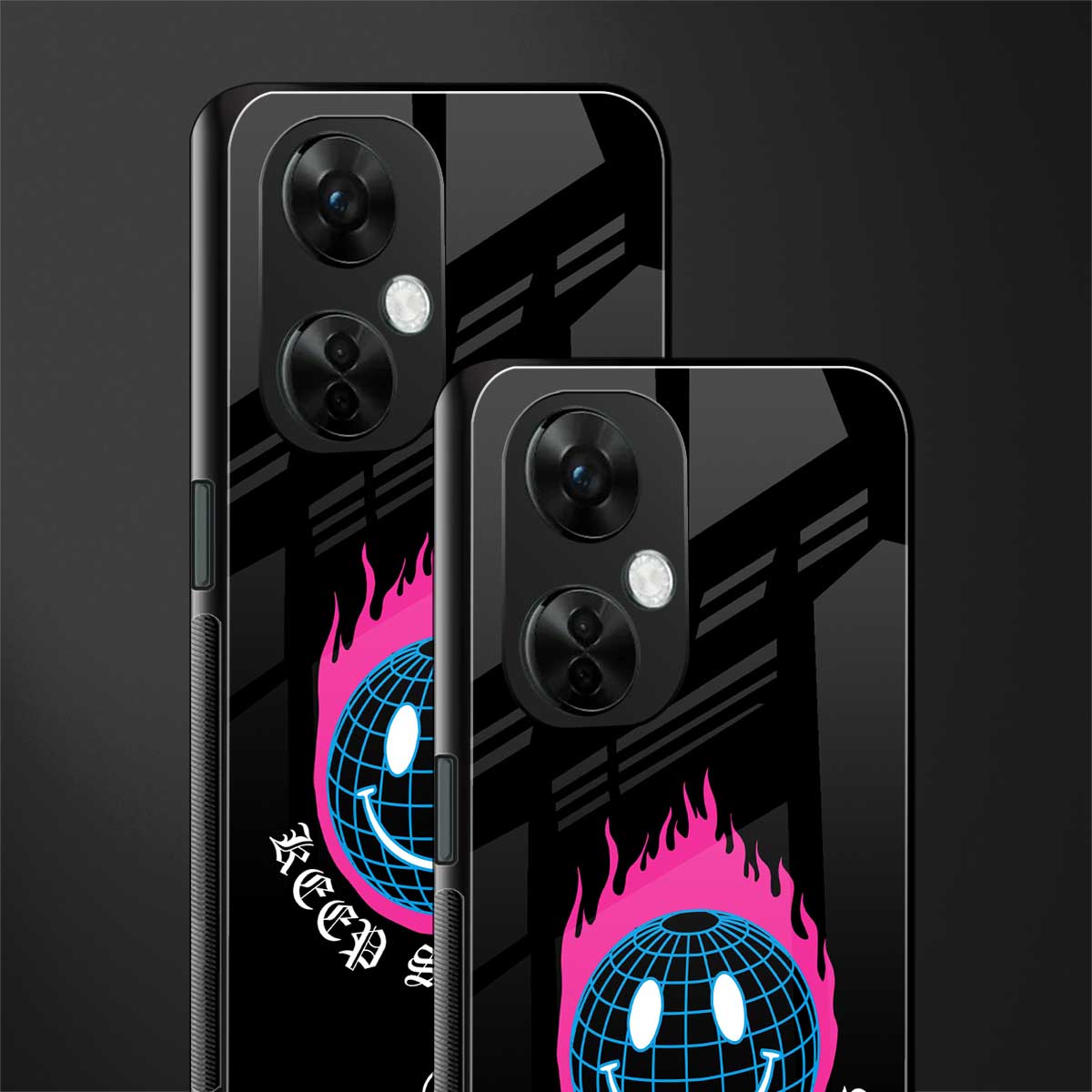 keep smiling back phone cover | glass case for oneplus nord ce 3 lite