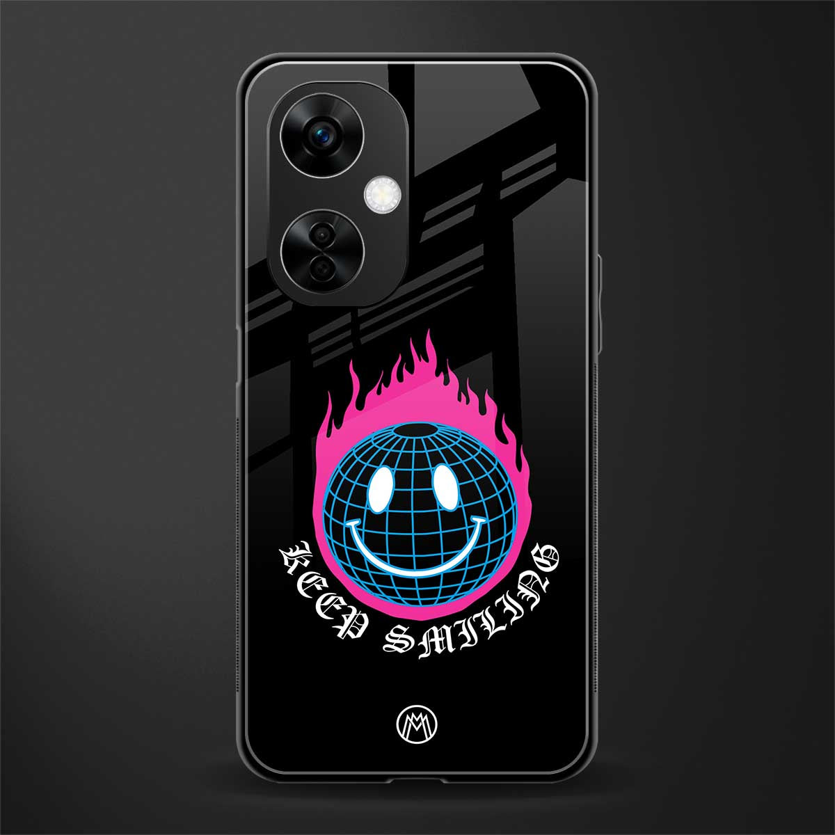 keep smiling back phone cover | glass case for oneplus nord ce 3 lite