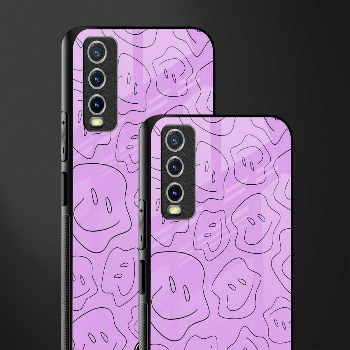 kinda sad kinda happy glass case for vivo y12g image-2