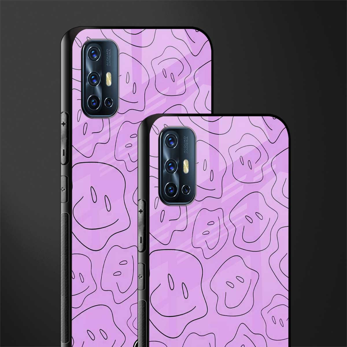 kinda sad kinda happy glass case for vivo v17 image-2