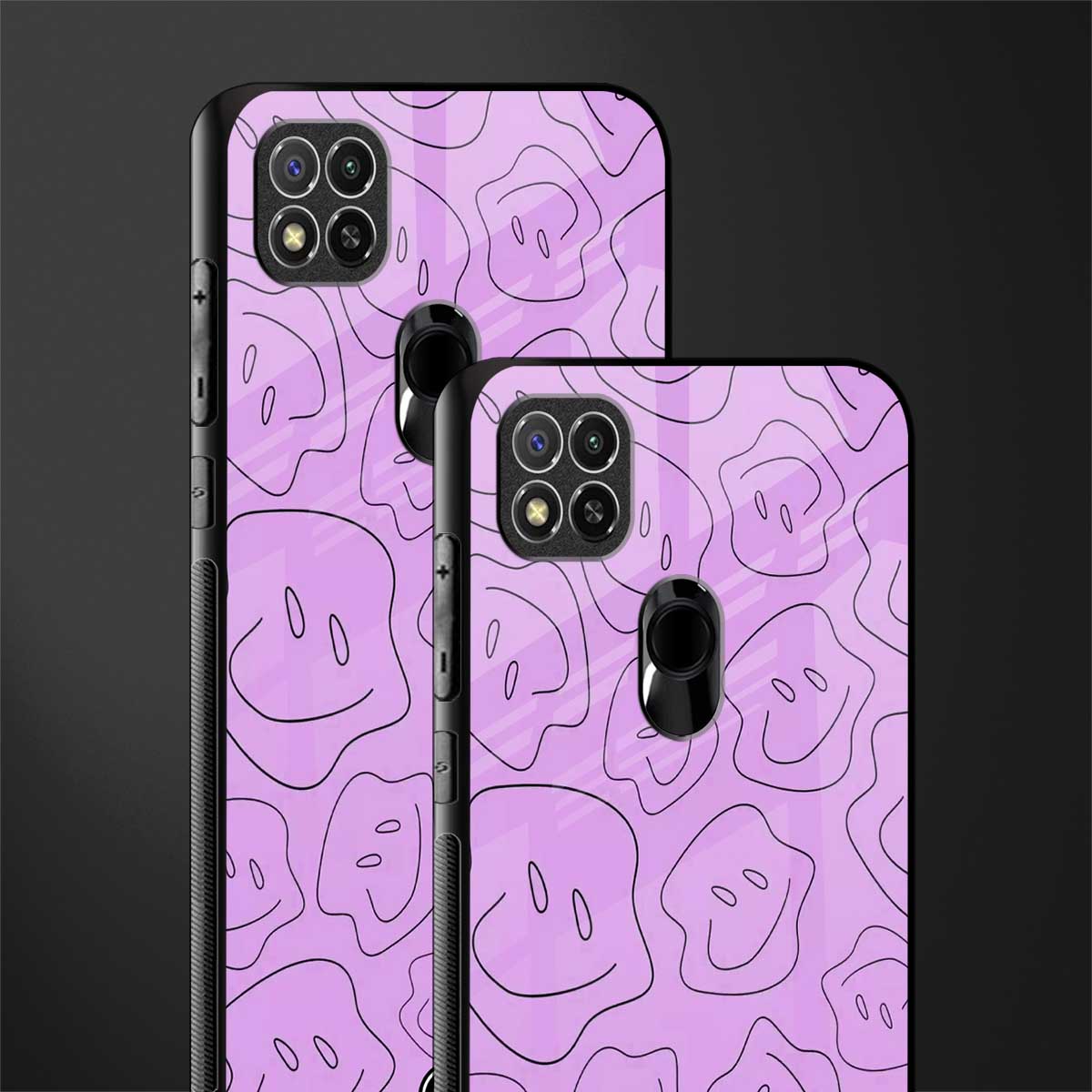 kinda sad kinda happy glass case for redmi 9 image-2