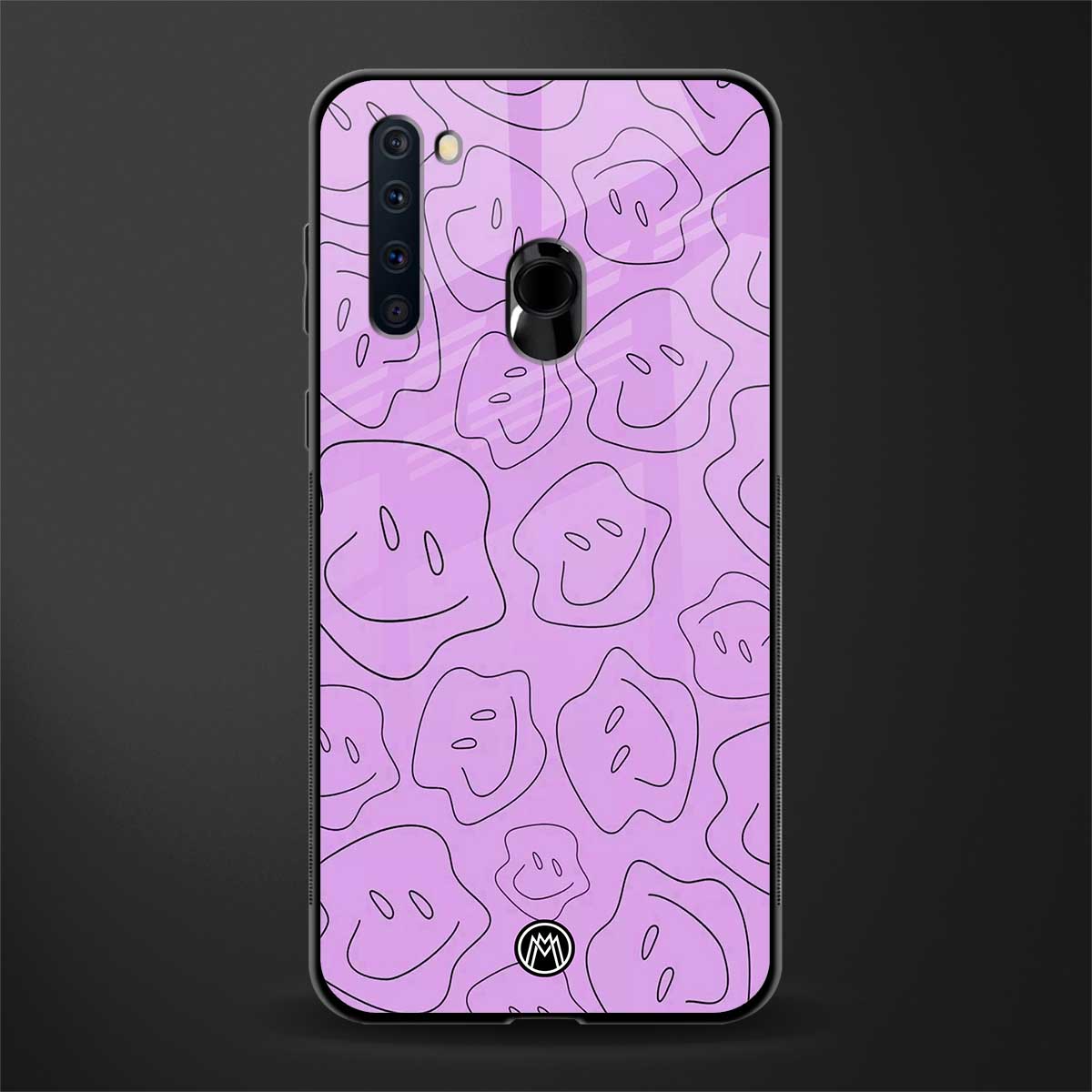 kinda sad kinda happy glass case for samsung a21 image