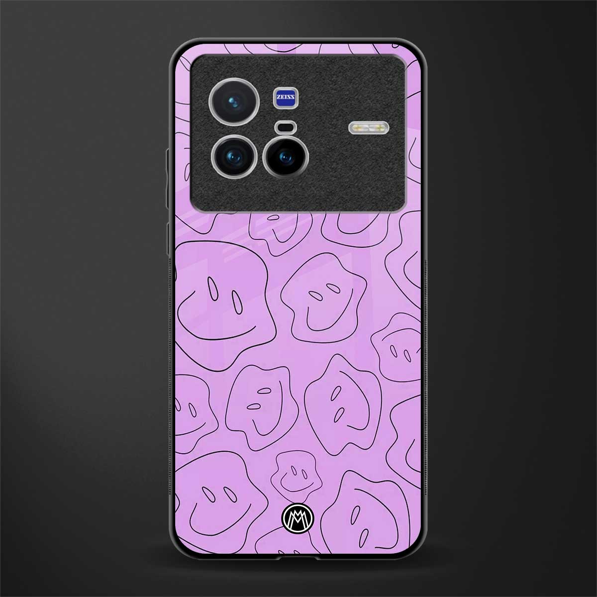 kinda sad kinda happy glass case for vivo x80 image