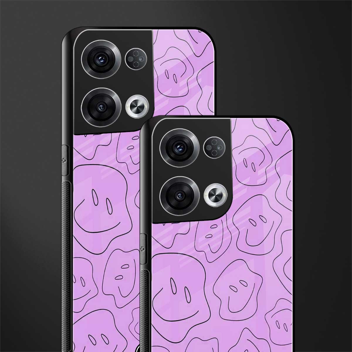 kinda sad kinda happy back phone cover | glass case for oppo reno 8