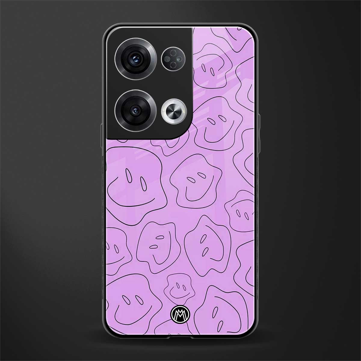kinda sad kinda happy back phone cover | glass case for oppo reno 8