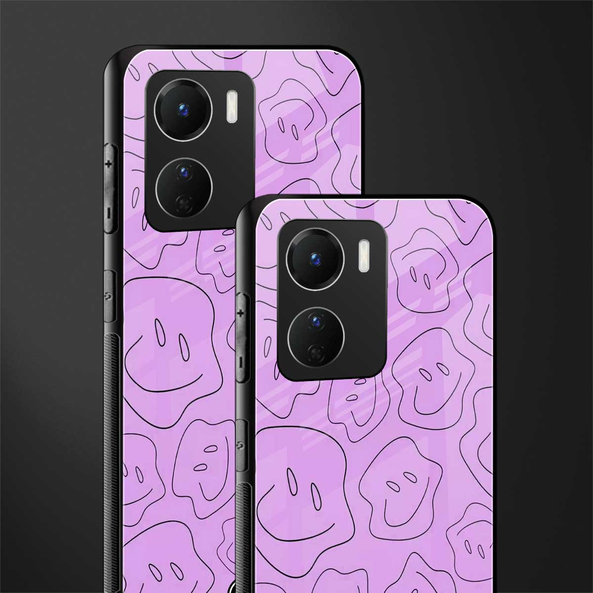 kinda sad kinda happy back phone cover | glass case for vivo y16