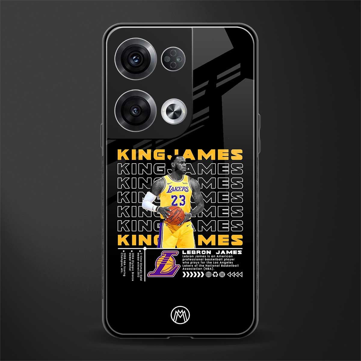 king james back phone cover | glass case for oppo reno 8 pro