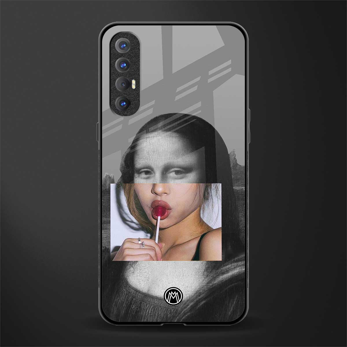 la mona lisa glass case for oppo reno 3 pro image