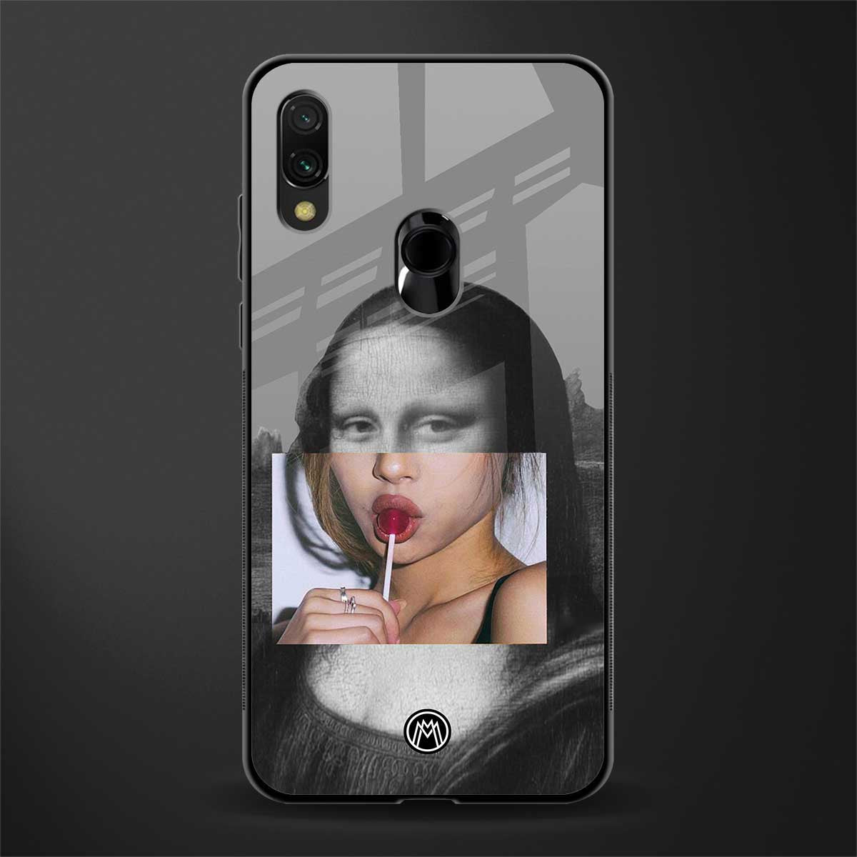 la mona lisa glass case for redmi y3 image