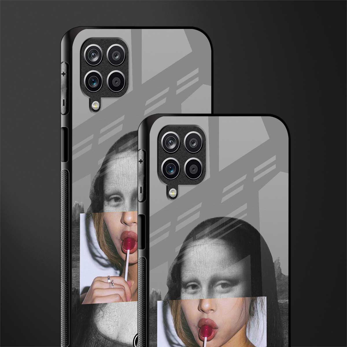 la mona lisa back phone cover | glass case for samsung galaxy a22 4g