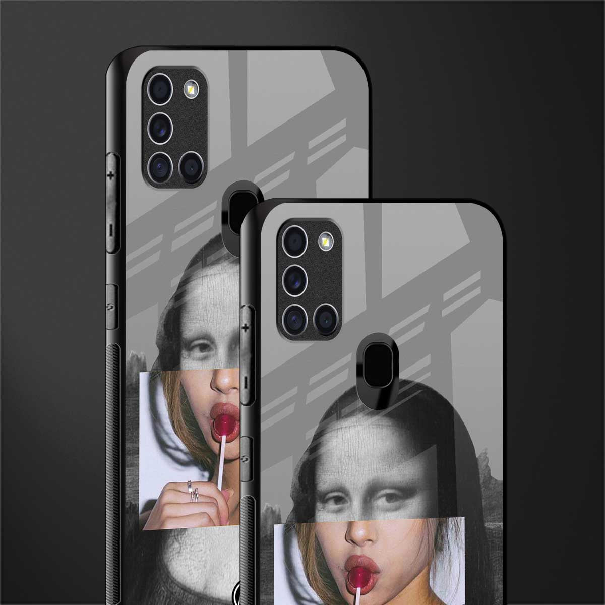 la mona lisa glass case for samsung galaxy a21s image-2