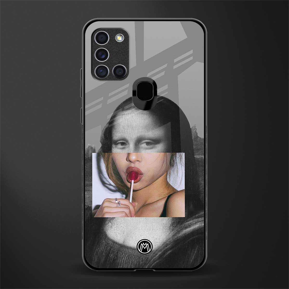 la mona lisa glass case for samsung galaxy a21s image
