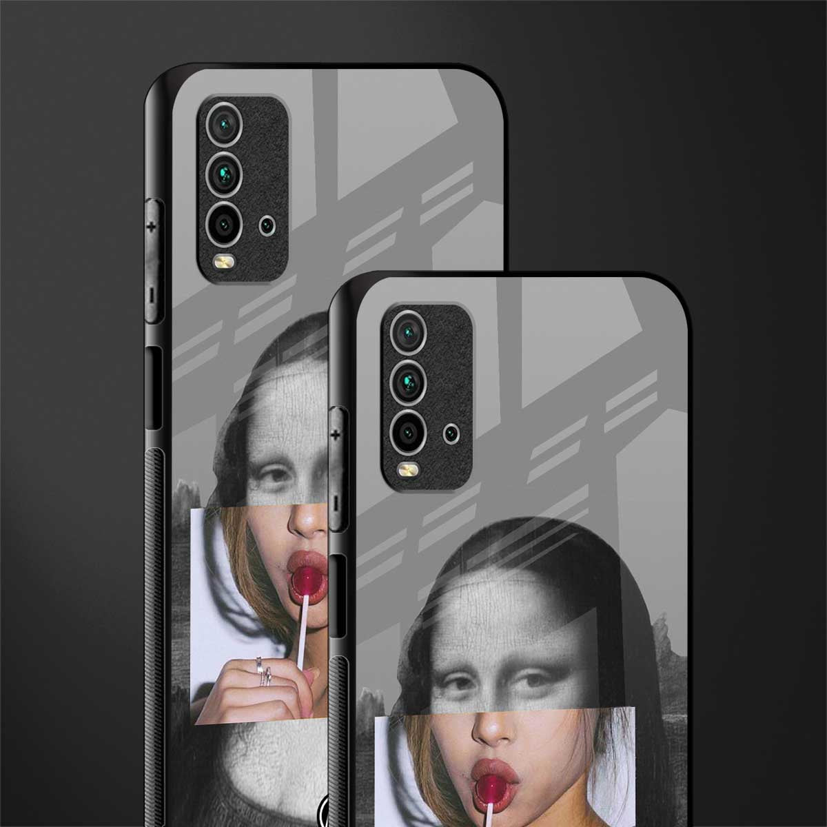 la mona lisa glass case for redmi 9 power image-2
