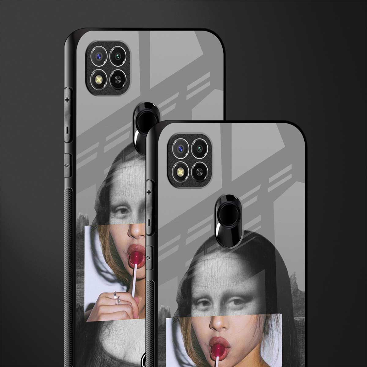 la mona lisa glass case for redmi 9 image-2