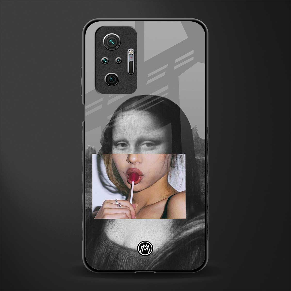 la mona lisa glass case for redmi note 10 pro image