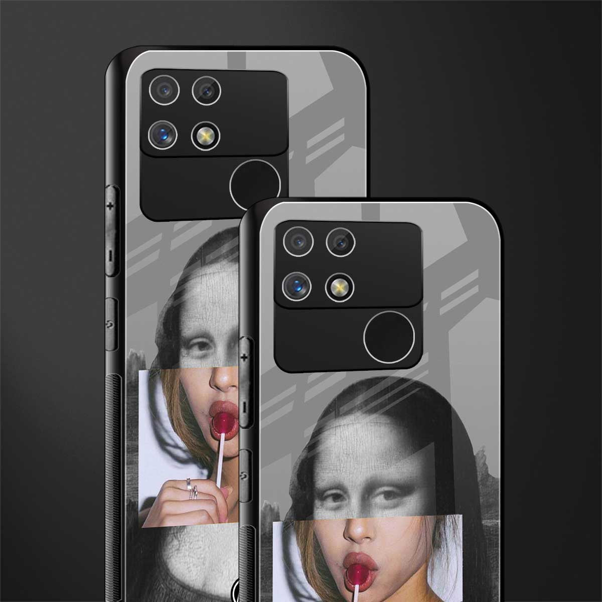 la mona lisa back phone cover | glass case for realme narzo 50a