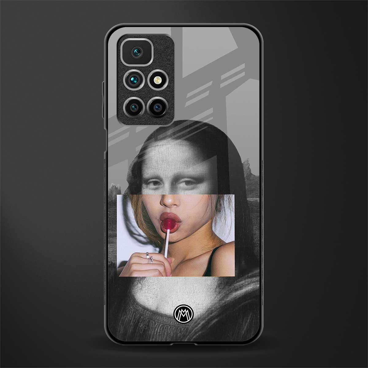 la mona lisa glass case for redmi 10 prime image