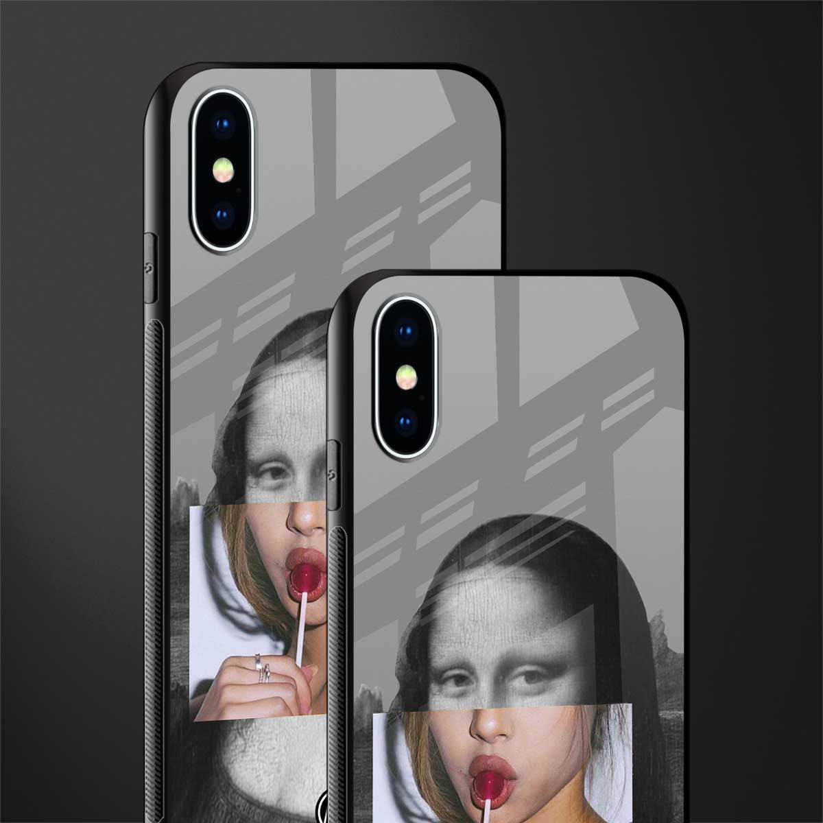 la mona lisa glass case for iphone xs image-2