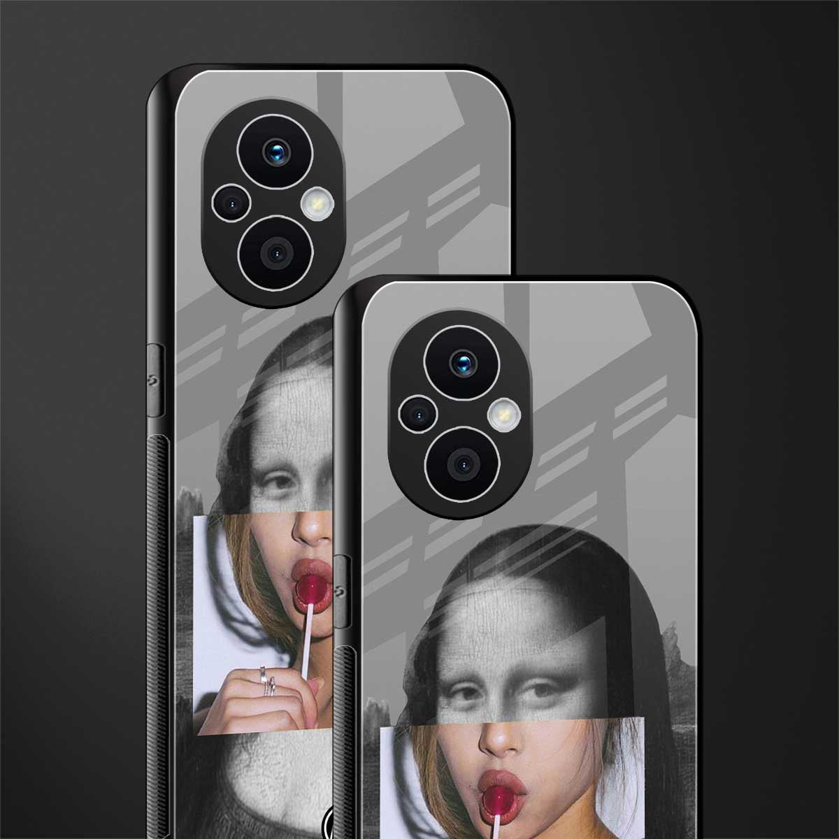 la mona lisa back phone cover | glass case for oppo f21 pro 5g