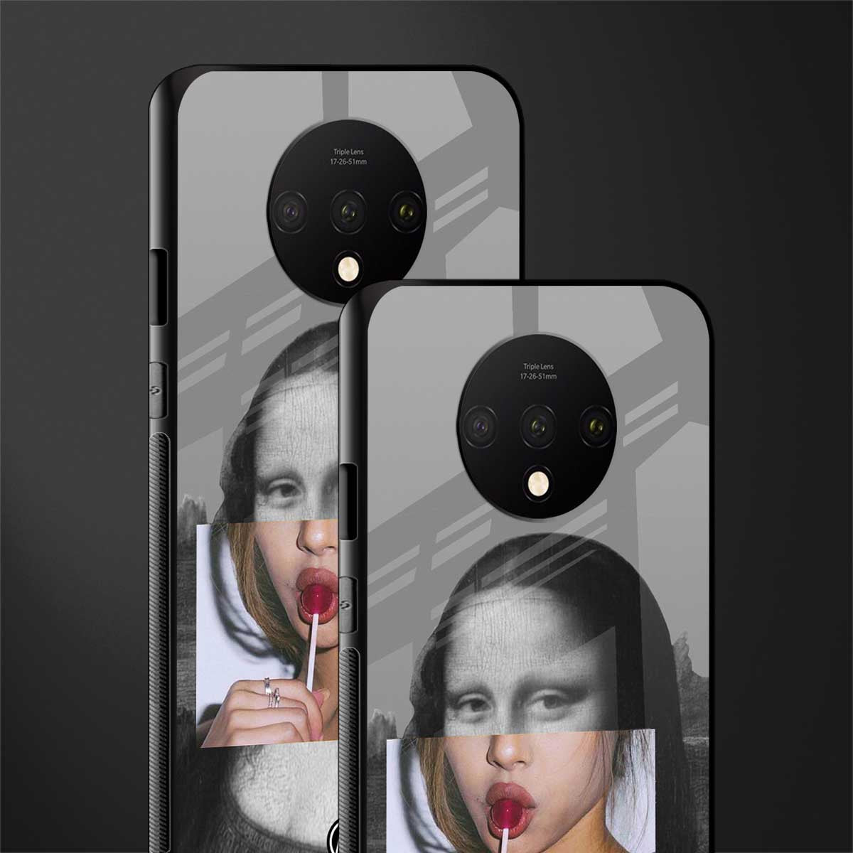 la mona lisa glass case for oneplus 7t image-2